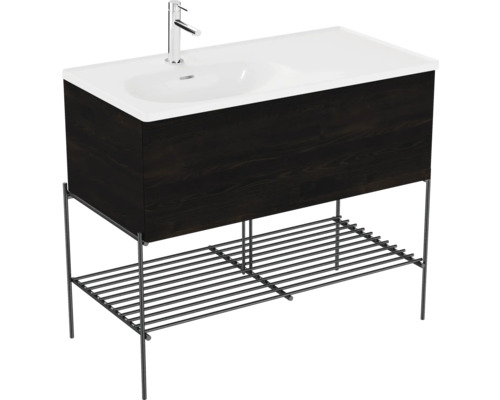 Waschbecken mit Unterschrank VitrA Equal BxHxT 103x86x52 cm Frontfarbe ulme 66523 Waschtisch mit Unterschrank, Ablage und Armatur