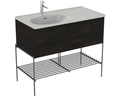 Waschbecken mit Unterschrank VitrA Equal BxHxT 103x86x52 cm Frontfarbe ulme 66525 Waschtisch mit Unterschrank, Ablage und Handtuchhalter