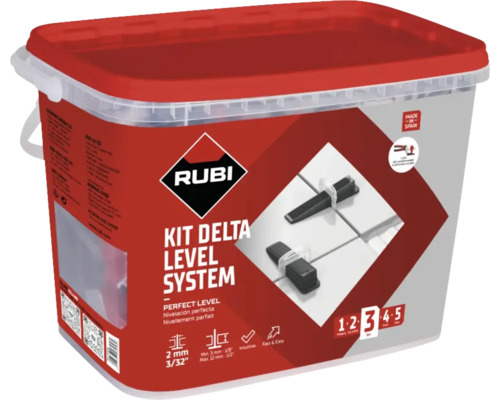 Kit de nivellement de carreaux Rubi dans un seau