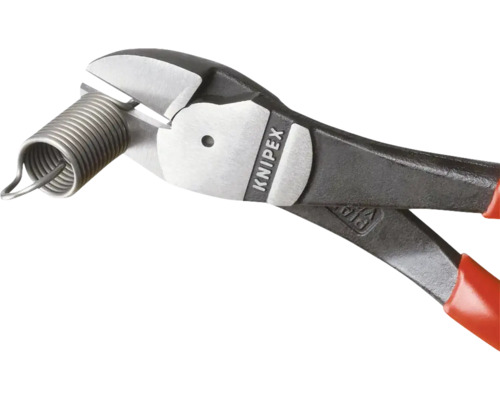 Knipex Seitenschneider schneidet eine Feder