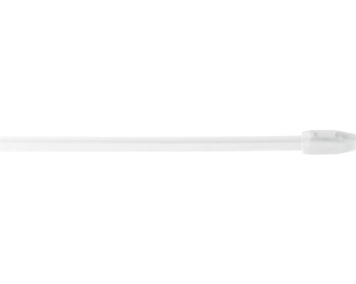 Barre de vitrage télescopique simple blanc 100-190 cm Ø 10 mm 2 pces Serre-câble