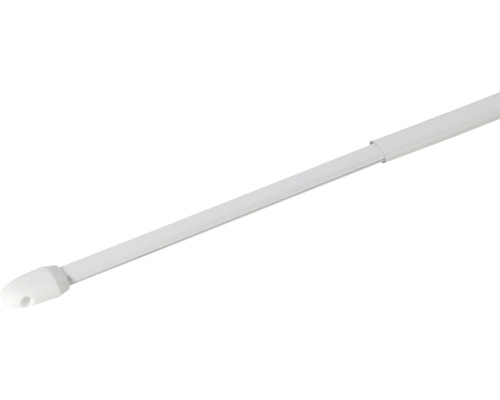 Barre de vitrage télescopique simple blanc 80-150 cm Ø 10 mm 2 pces Tringle à rideaux extensible