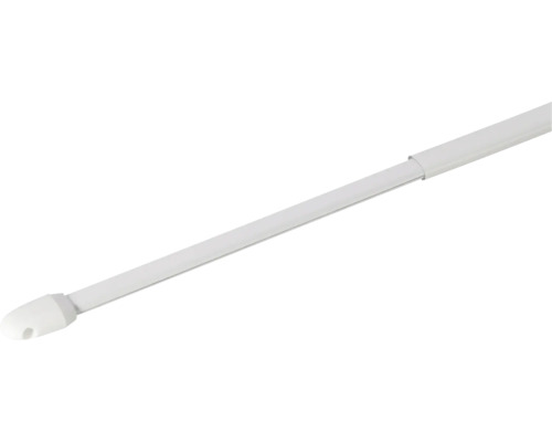 Barre de vitrage télescopique simple blanc 60-110 cm Ø 10 mm 2 pces Tringle à rideaux en métal