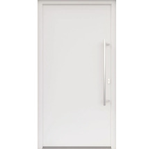 Porte intérieure blanche avec poignée en acier inoxydable