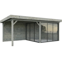 Holzgartenhaus mit Schiebetüren