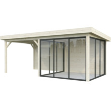 Holzgartenhaus mit Schiebetüren