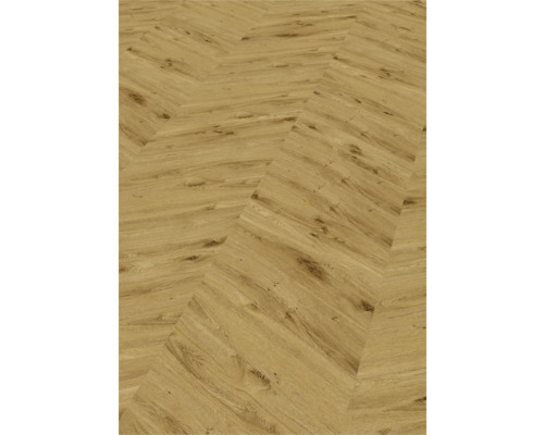 Vinyle Ter Hürne 6.0 chêne York chevrons 665.4x145x6 mm Pose de parquet clair en chevrons