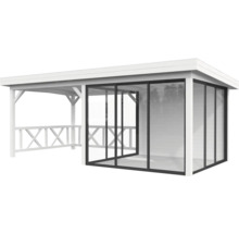 Holzpavillon mit Glasschiebetüren