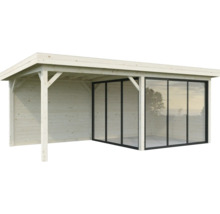 Maison de jardin en bois avec portes coulissantes