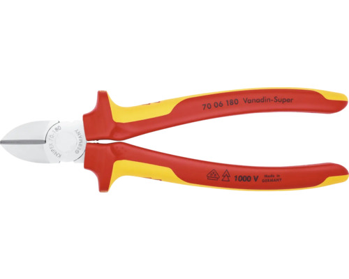 Pince coupante diagonale avec manche multi-composants et acier Vanadin-Super