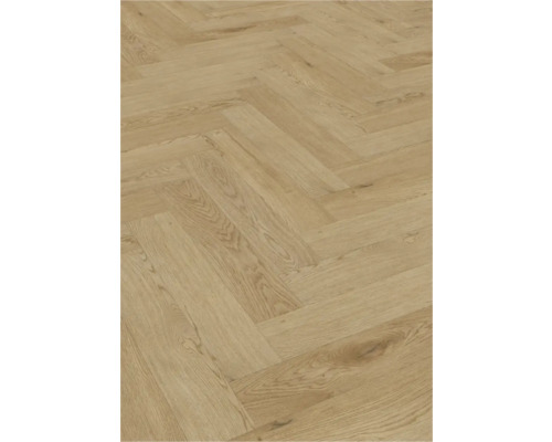 Vinyle Ter Hürne 6.0 chêne Dublin chevrons 743x145x6 mm Pose d''un sol stratifié en motif à chevrons