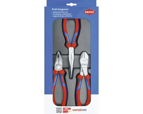Knipex Jeu de pinces professionnelles avec trois pinces différentes