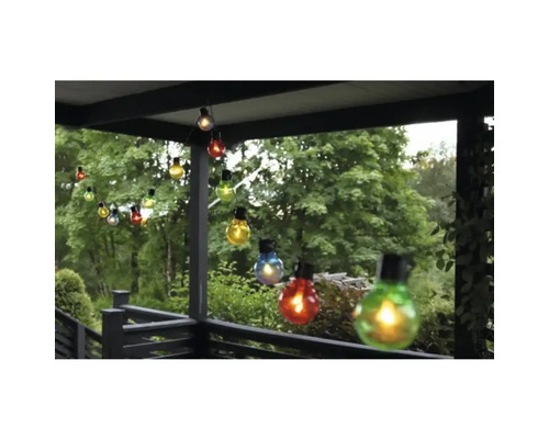 Guirlande lumineuse multicolore avec ampoules pour l''extérieur