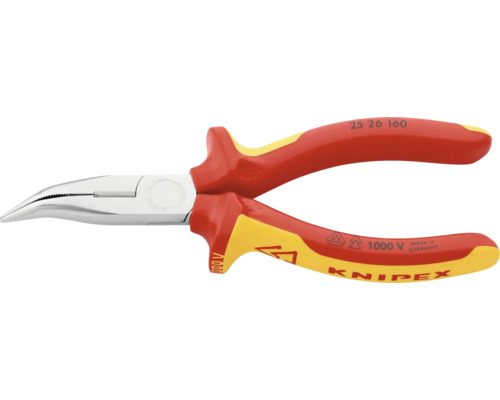 Knipex VDE-Radio Flachrundzange mit Schneide 160 mm