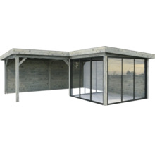 Holz Pavillon mit Glasfront für den Garten