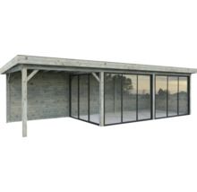 Holzgartenhaus mit Glasfront