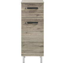 Armoire haute avec deux tiroirs et pieds