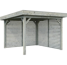 Holzcarport mit Lamellenwänden