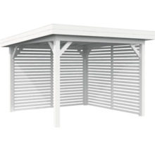 Freistehender Pavillon mit Lamellenwänden