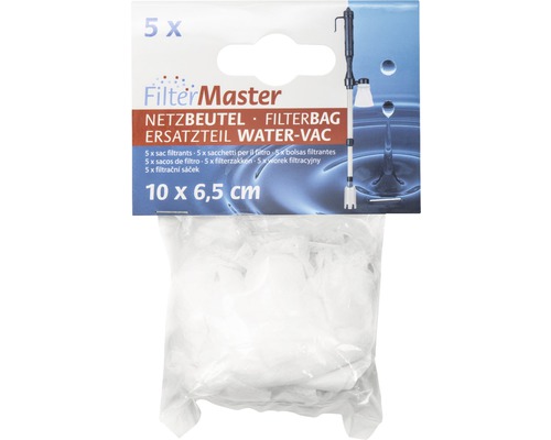 Sac en maille filtrant AquaParts Water Vac 10 x 6,5 cm 5 pièces