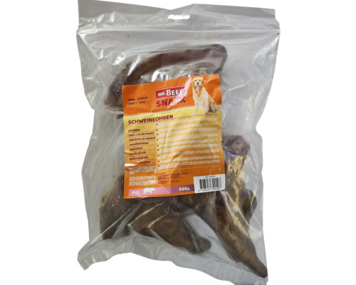 Hundesnack Mr.Beef Schweineohren 500 g