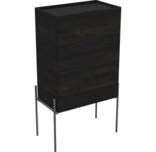 Holzschrank mit Metallbeinen