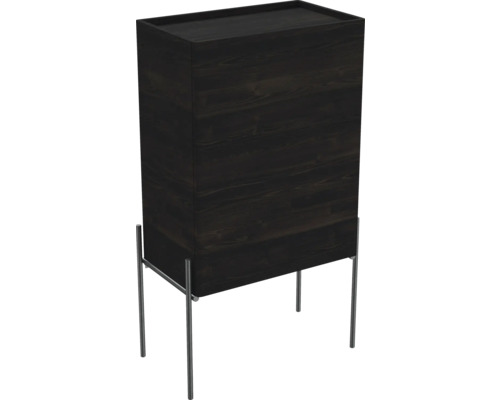 Holzschrank mit Metallbeinen