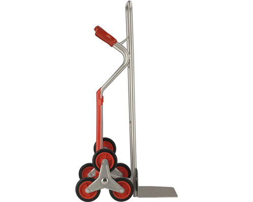 Diable d''escalier en métal avec six roues et poignée