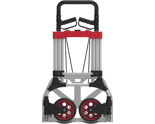 Diable à deux roues avec cadre en aluminium et poignée télescopique