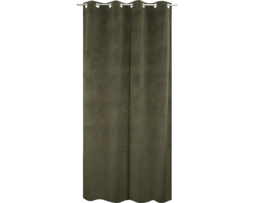 Ösenschal Kord grün 140x245 cm Gardine mit Ösen zur Raumverdunkelung