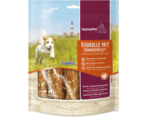 Hansepet Cookies Kaurolle mit Hühnchenfilet für alle Hundegrößen geeignet