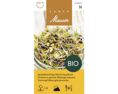 Semences Mauser graines germées en mélange piquant 200 g Mauser graines à germer Mélange piquant