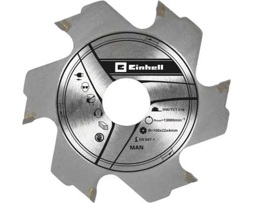 Lame pour fraiseuse Einhell Ø 100x22x4,0 mm 6 dents