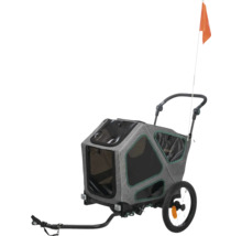 Remorque pour chien TRIXIE 41,5 x 78 cm gris vert