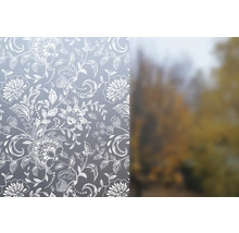 Dekorfolie mit Blumenmuster zur Fensterdekoration