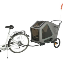 Remorque pour chien TRIXIE 55,5 x 105 cm gris vert