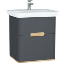 Meuble-lavabo avec armoire basse, lavabo, robinetterie et deux tiroirs