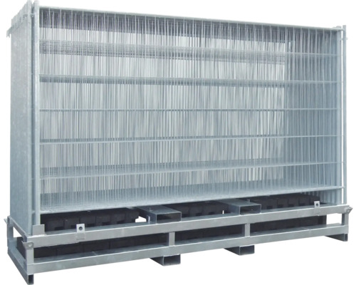 Metall Bauzaun auf Palette