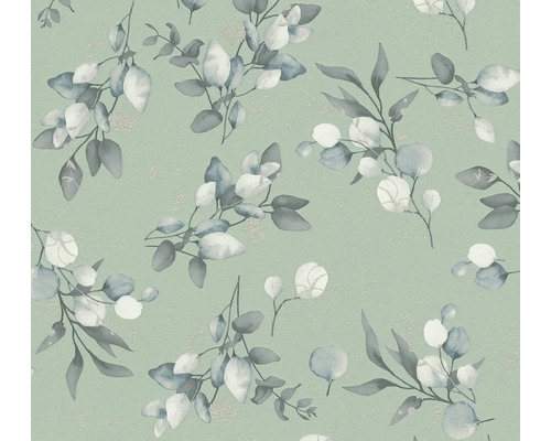 Tapete mit Eukalyptusblattmuster