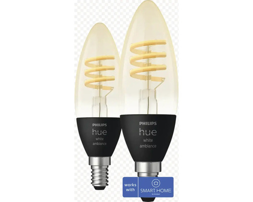 Ampoule LED bougie filament à intensité lumineuse variable E14 4,6 W