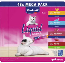 Vitakraft Liquid Snack Megapackung mit 48 Stück für Katzen