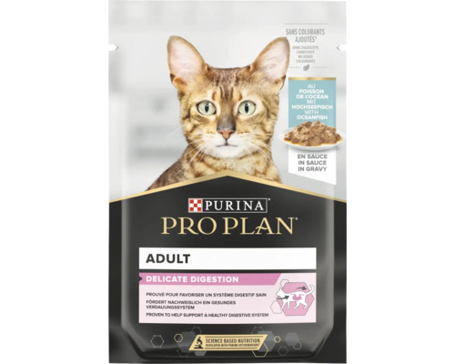 Pro Plan Delicate PURINA Katzennassfutter mit Fisch 85 g Purina Pro Plan Adult Katzenfutter für sensible Verdauung mit Ozeanfisch