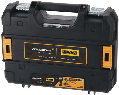 Boîte à outils avec le logo McLaren et Dewalt