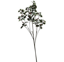 Künstlicher Stechpalmenzweig mit roten Beeren und grünen Blättern