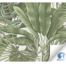 Papier peint avec motif de feuilles vertes