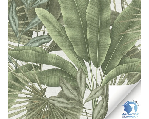 Papier peint avec motif de feuilles vertes