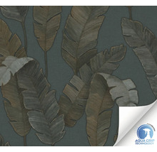 Papier peint avec motif de feuilles et technologie Aqua Grip