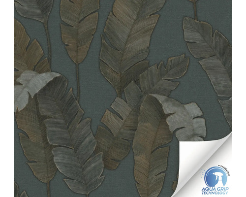 Papier peint avec motif de feuilles et technologie Aqua Grip