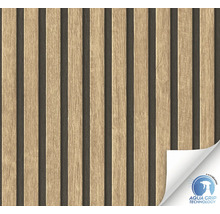 Papier peint avec aspect lambris en bois et sceau Aqua Grip Technology