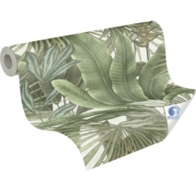 Rouleau de papier peint à motifs de feuilles botaniques